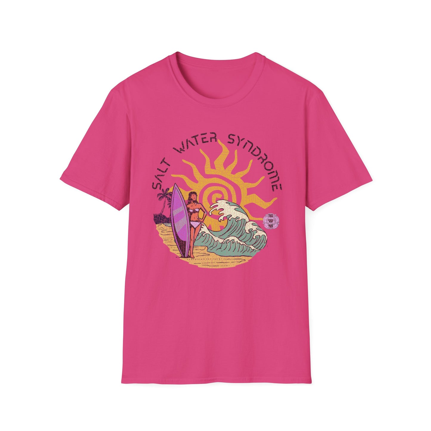 Beach surfer babe Unisex Softstyle T-Shirt