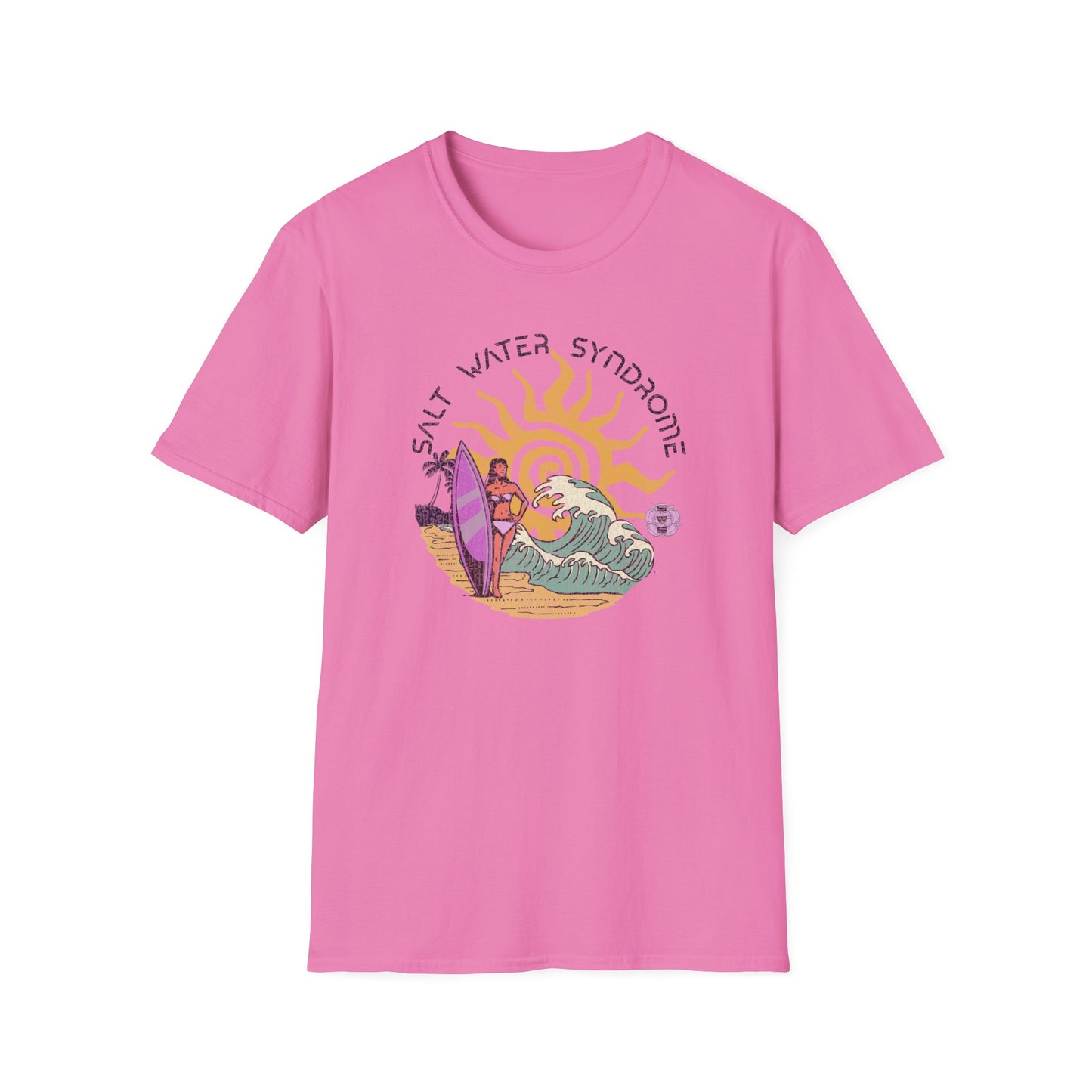 Beach surfer babe Unisex Softstyle T-Shirt