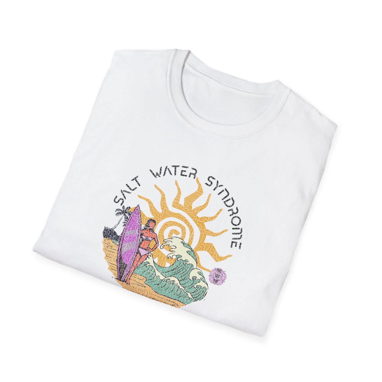 Beach surfer babe Unisex Softstyle T-Shirt