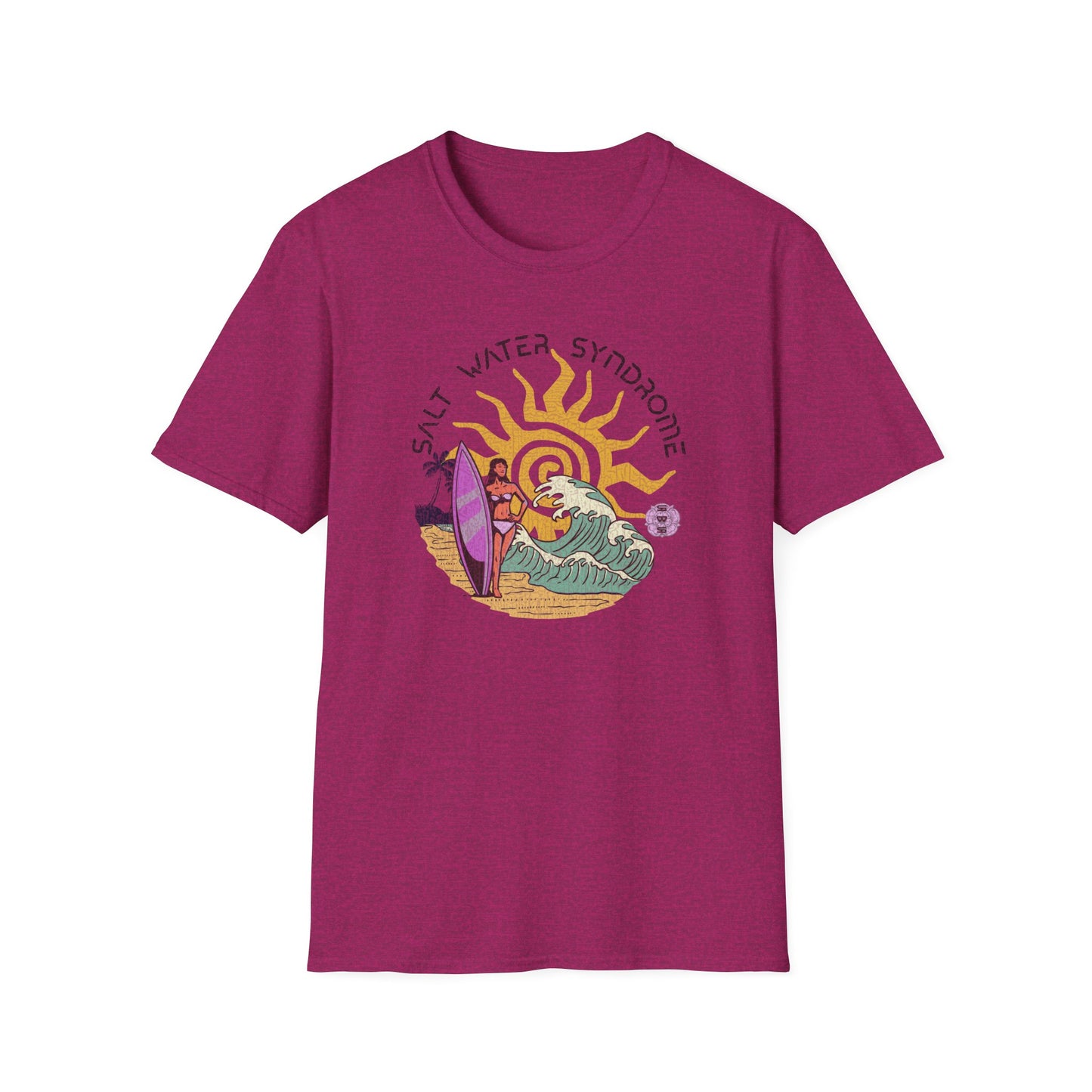 Beach surfer babe Unisex Softstyle T-Shirt