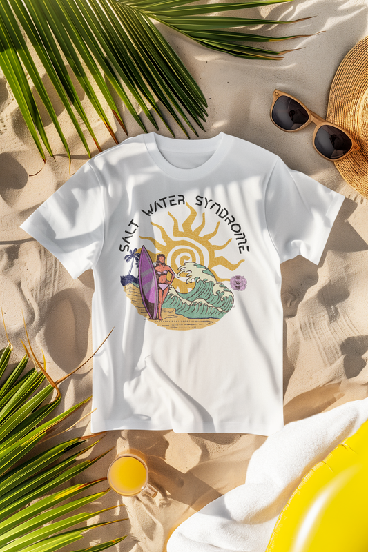 Beach surfer babe Unisex Softstyle T-Shirt