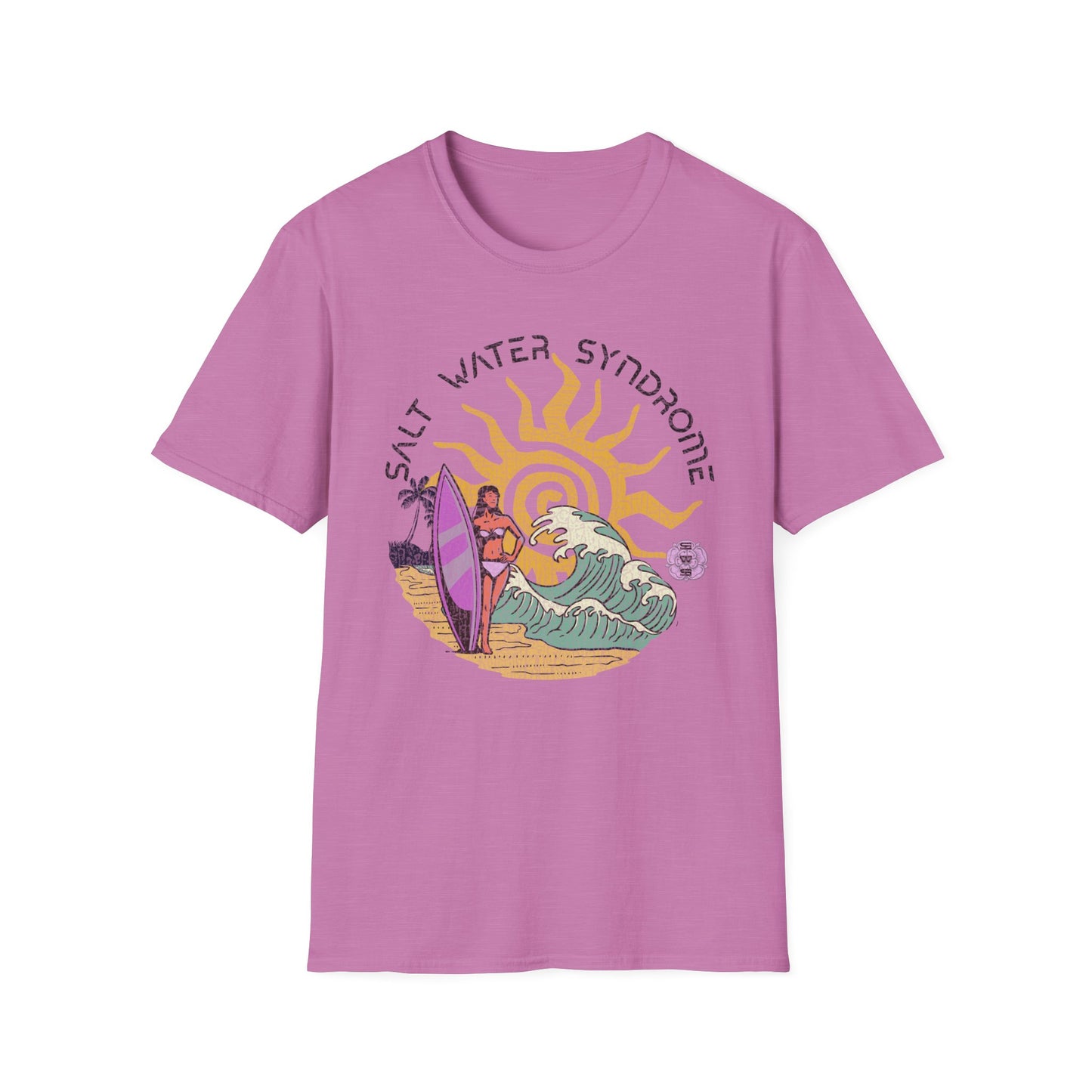 Beach surfer babe Unisex Softstyle T-Shirt