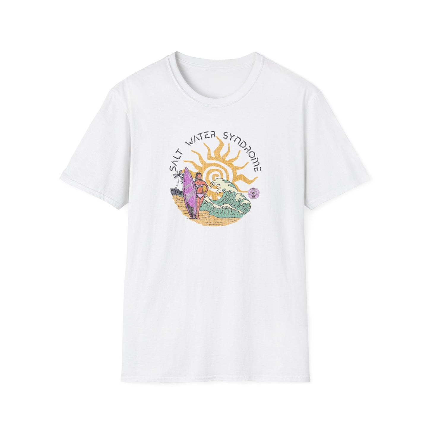 Beach surfer babe Unisex Softstyle T-Shirt