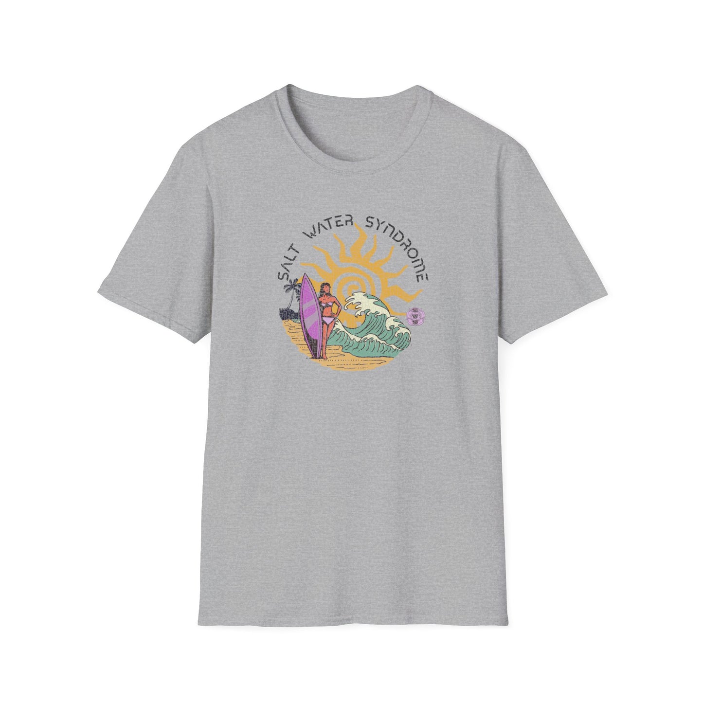 Beach surfer babe Unisex Softstyle T-Shirt